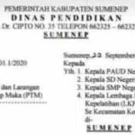 PTM Dilarang Hingga 12 Oktober, Kota Sumenep Kembali Status Zona Merah