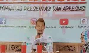 Rumah Literasi Sumenep (Rulis) bincang kreatif bersama Raedhu Basha, Sabtu (17/10/2020). (@portalmadura.com)