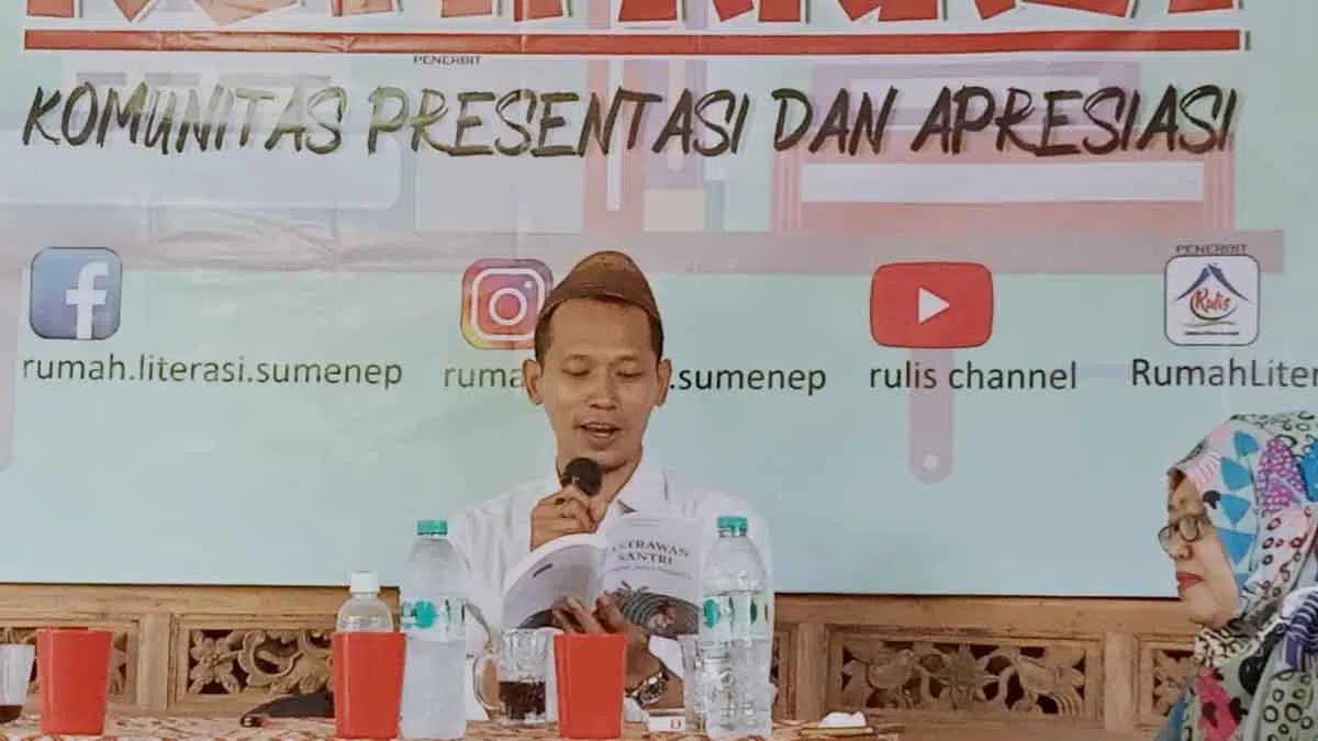 Rumah Literasi Sumenep (Rulis) bincang kreatif bersama Raedhu Basha, Sabtu (17/10/2020). (@portalmadura.com)