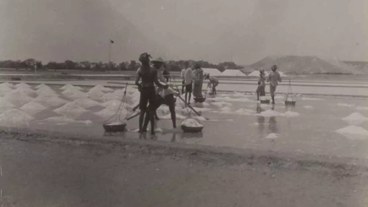 FOTO- Aktivitas Produksi Garam Tahun 1930-an di Sumenep
