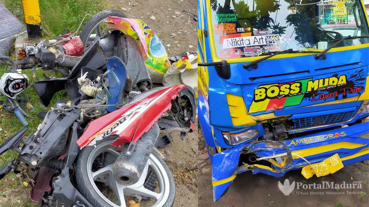 Braaak! Motor Vs Truk, Tiga Nyawa Melayang di Bangkalan