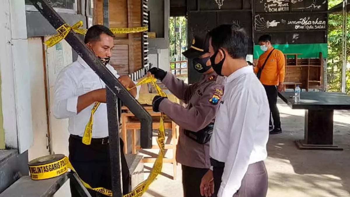Cafe Apung Keta Sumenep Diberi Garis Polisi