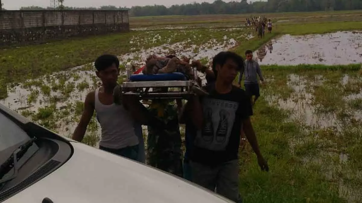 Diduga Disambar Petir, Warga Bangkalan Ditemukan Wafat di Tengah Sawah