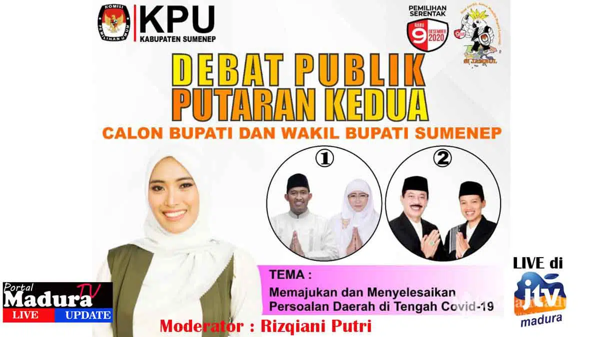 Link Live Debat Publik Putaran Kedua Pilkada Sumenep 2020