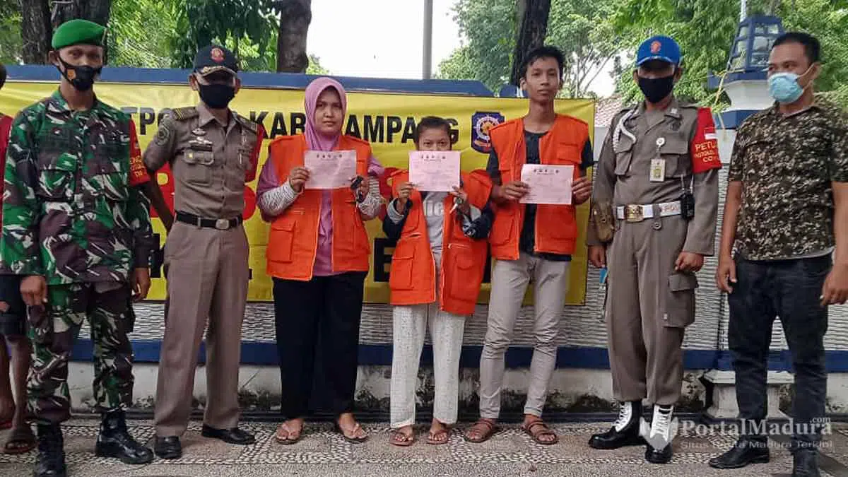 Operasi Yustisi, Tim Gabungan Sanksi 59 Pelanggar Prokes di Sampang