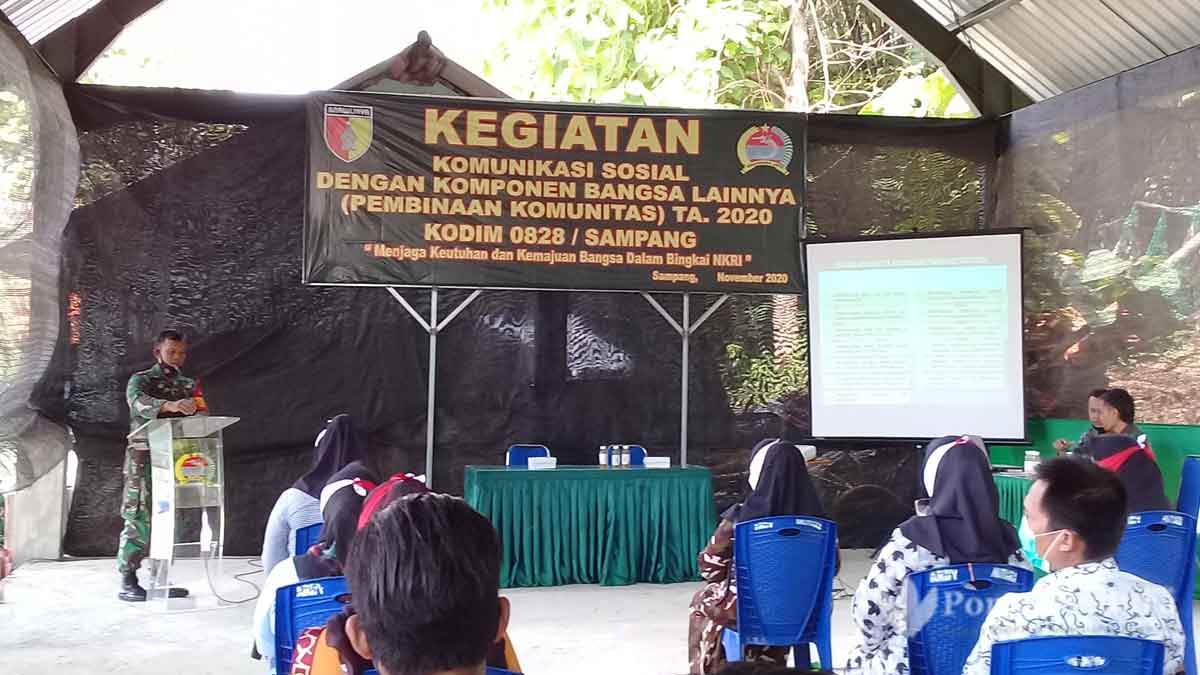 Beri Edukasi Kebangsaan, Kodim Sampang Ajak Warga Patuh Prokes