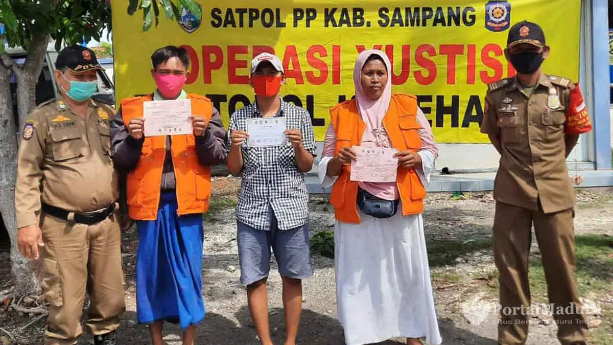41 Warga Sampang Disanksi Langgar Prokes