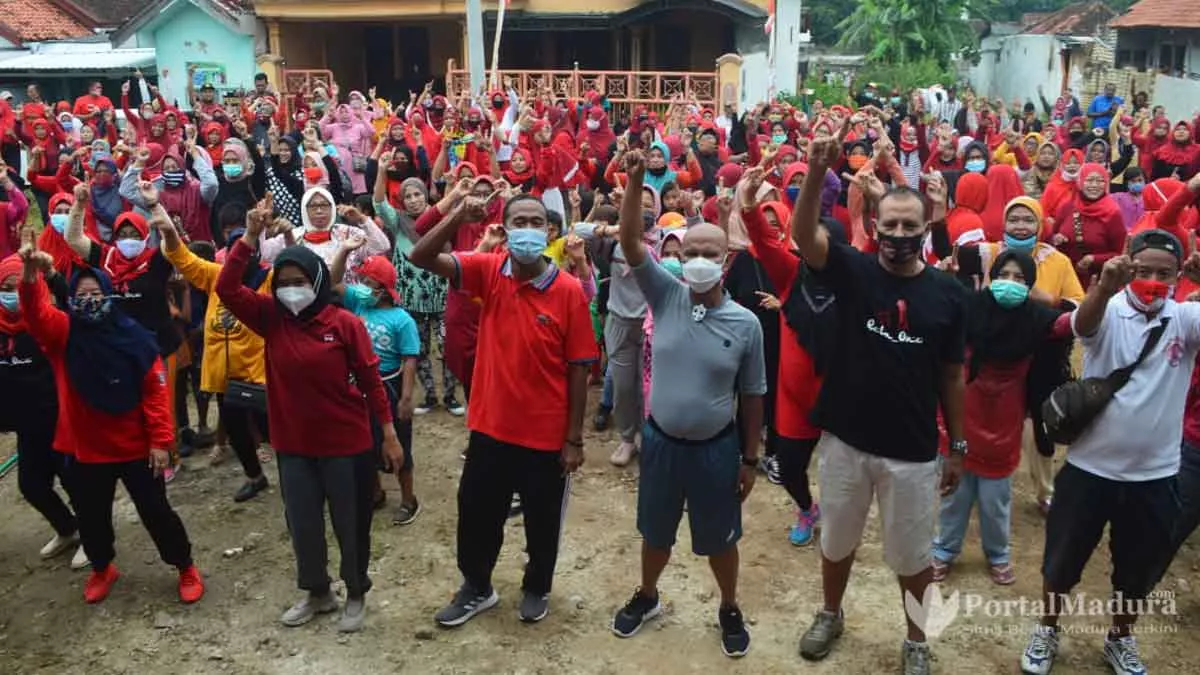 Cegah Covid-19, SAI Ajak Warga Sumenep Senam Bersama & Tetap Patuhi Prokes