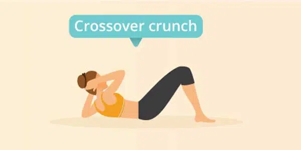 Crossover Crunch Olahraga mengecilkan perut buncit
