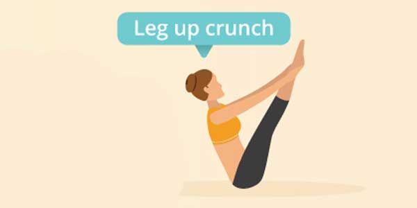 Leg Up Crunch Olahraga mengecilkan perut buncit