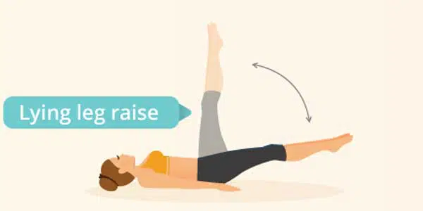 Lying leg rise Olahraga mengecilkan perut buncit
