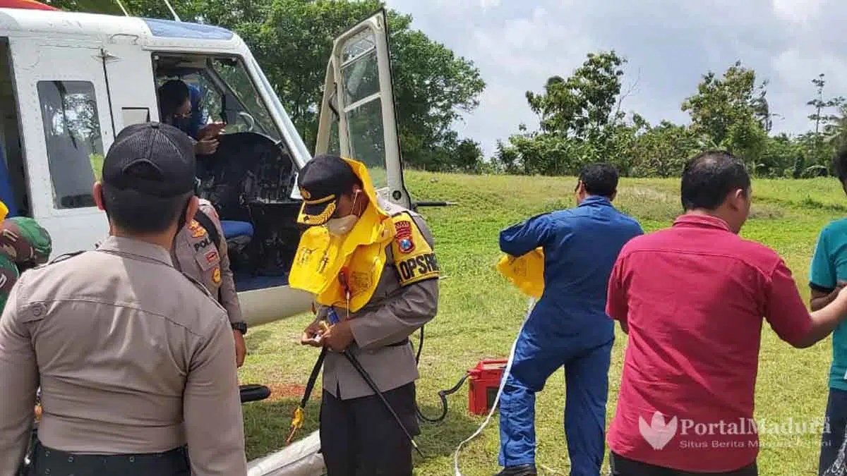 Pasca Pungut Hitung, Kapolres Sumenep ke Pulau Masalembu Pakai Helikopter