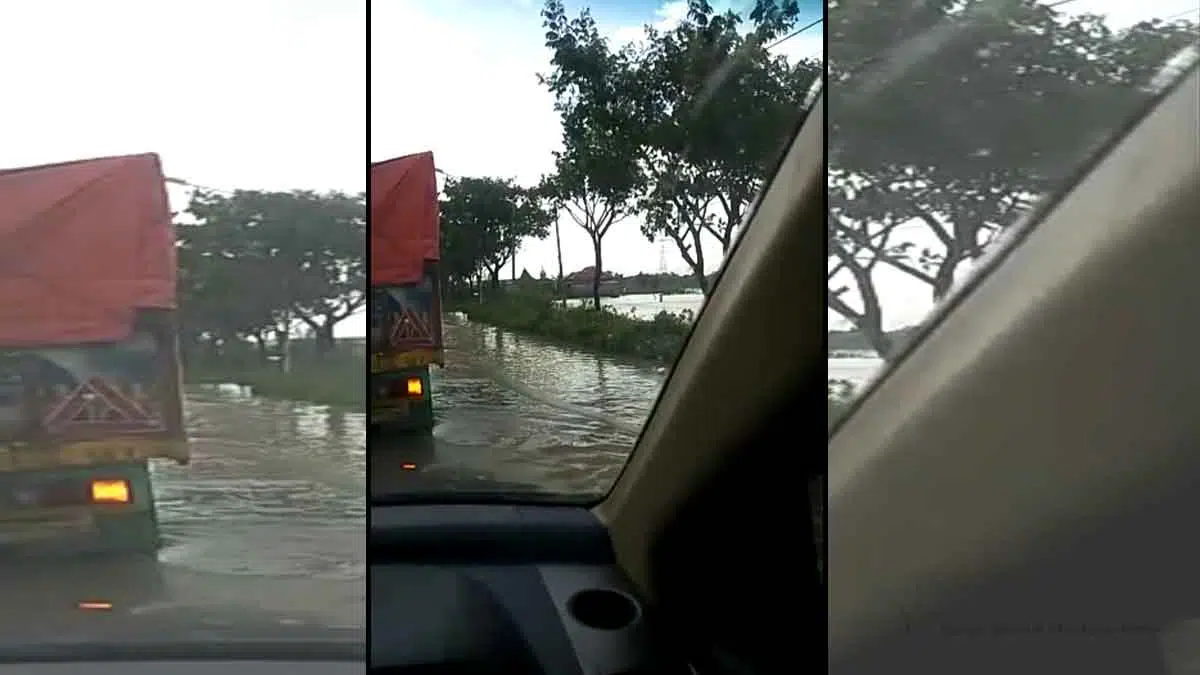 Sampang Banjir, Pengguna Jalan Raya Jrengik Terganggu