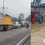 Situasi Banjir Blega dan Antrean Kendaraan Capai 1 KM