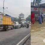 Situasi Banjir Blega dan Antrean Kendaraan Capai 1 KM