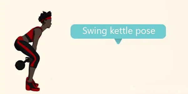 Swing kettle pose Olahraga mengecilkan perut buncit
