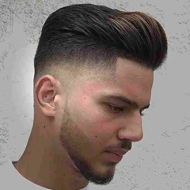 model rambut jambul pria Fade Pompadour