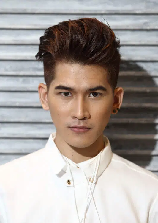model rambut jambul pria Faded Quiff