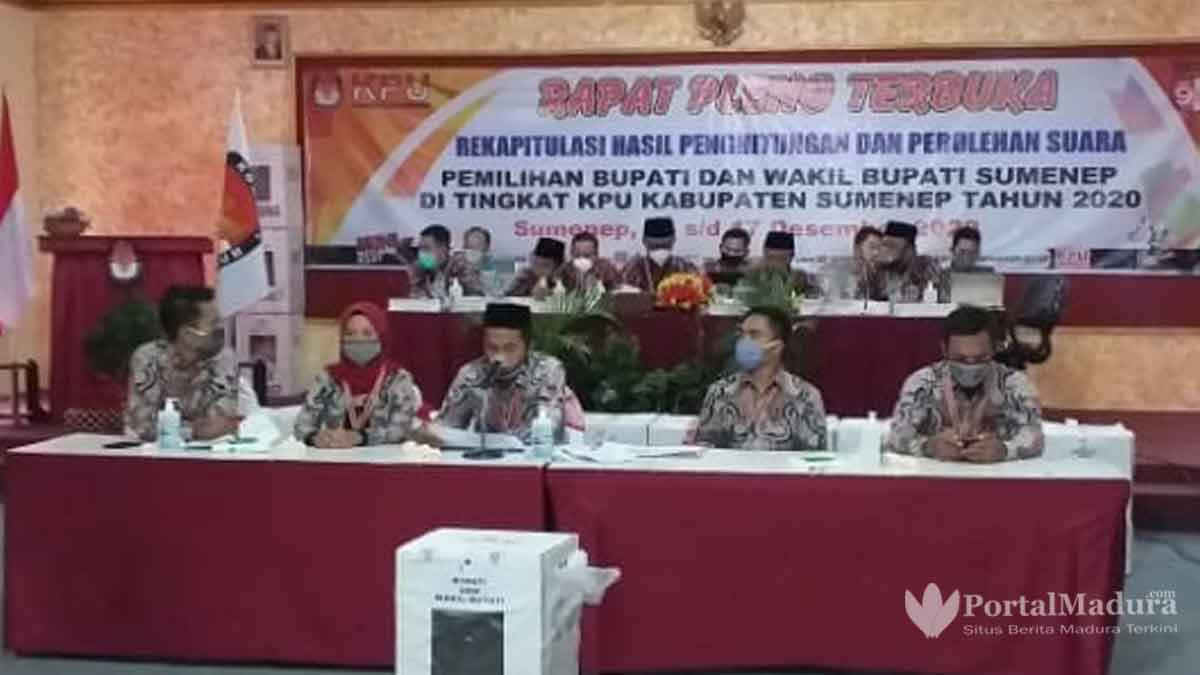 Final, KPU Sumenep Umumkan Hasil Rekapitulasi, Fauzi-Eva Unggul 23.200 Suara