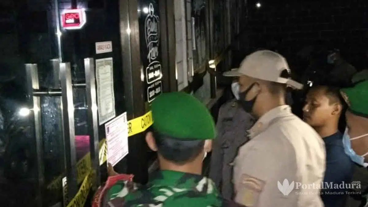 Giliran Kafe Ayoka Sumenep Ditutup Tim Gabungan