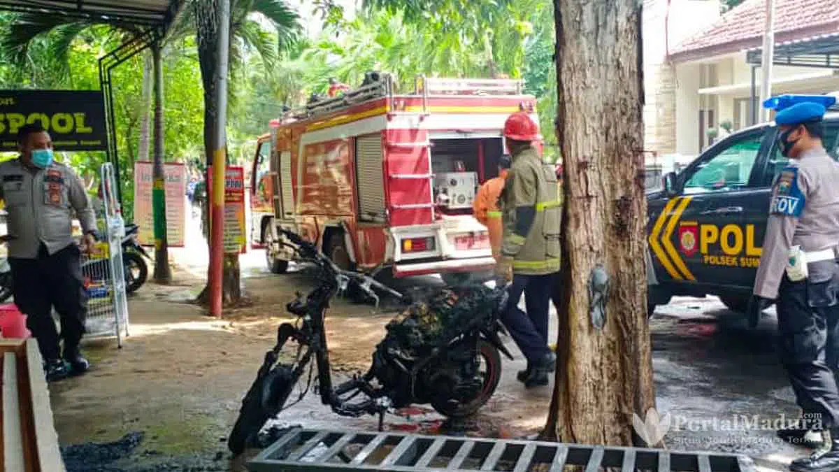 Isi Bensin Eceran, Motor Ludes Terbakar di Sumenep