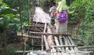 Jembatan Gantung Rusak, Ganggu Aktivitas Warga Sampang