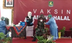 Pertama, Dandim 0827 Sumenep Disuntik Vaksin Covid-19
