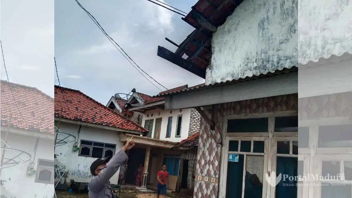 34 Bangunan Rusak, Ini Penampakan Puting Beliung Di Karanganyar Sumenep - Portalmadura.com 34 Bangunan Rusak, Ini Penampakan Puting Beliung di Karanganyar Sumenep