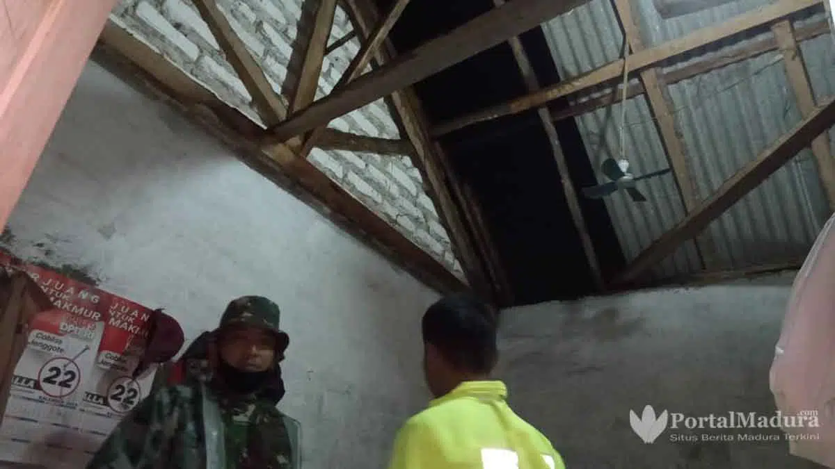 Kerusakan Akibat Puting Beliung Landa Lima Desa di Saronggi Sumenep