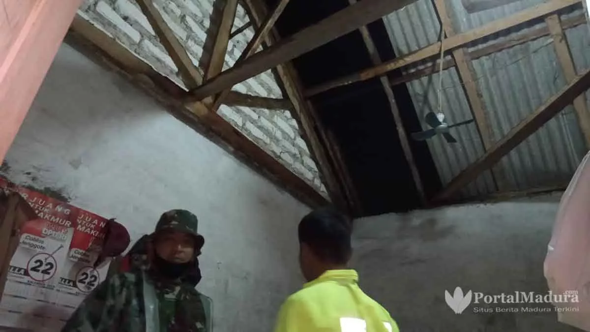 Kerusakan Akibat Puting Beliung Landa Lima Desa di Saronggi Sumenep