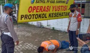 Langgar Prokes, Sampang Terapkan "Push Up" dan Sanksi Sosial