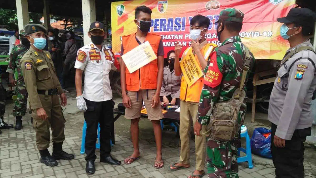 Pelanggar Prokes Terjaring di Pasar Tradisional