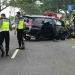 Fortuner Tabrak Pemotor di Akses Suramadu