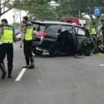 Fortuner Tabrak Pemotor di Akses Suramadu
