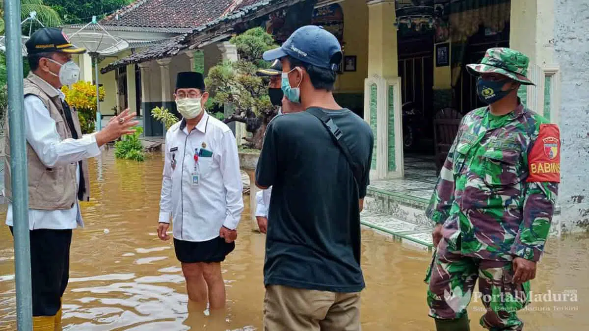 Warga Diminta Tetap Waspada, Hujan Gerimis Masih Landa Lokasi Banjir Sumenep