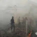 Gudang Ekspedisi Terbakar di Belakang Pasar Kwanyar Bangkalan