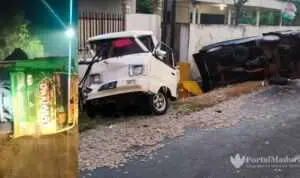 Satu Tewas, Laka Beruntun Libatkan Truk & Dua Pikap Suzuki Carry