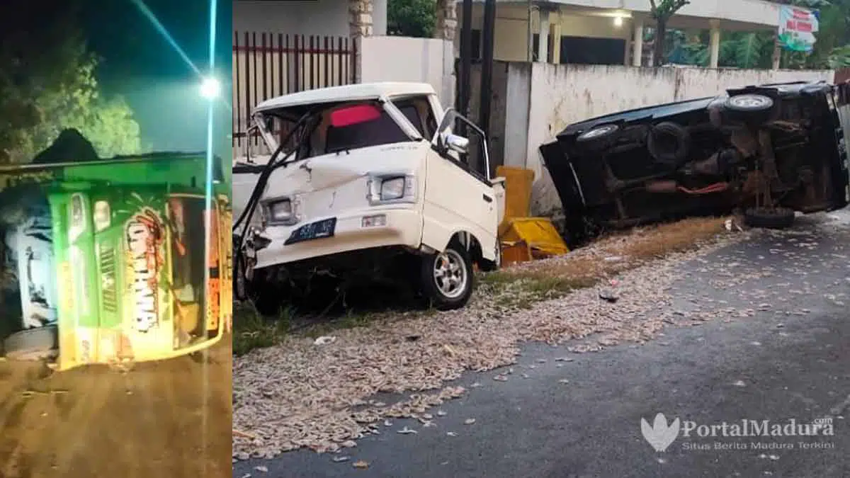 Satu Tewas, Laka Beruntun Libatkan Truk & Dua Pikap Suzuki Carry