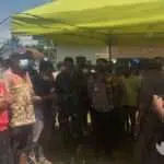 Tak Berizin, Tim Gabungan Tutup Paksa Pasar Malam Banaresep Timur