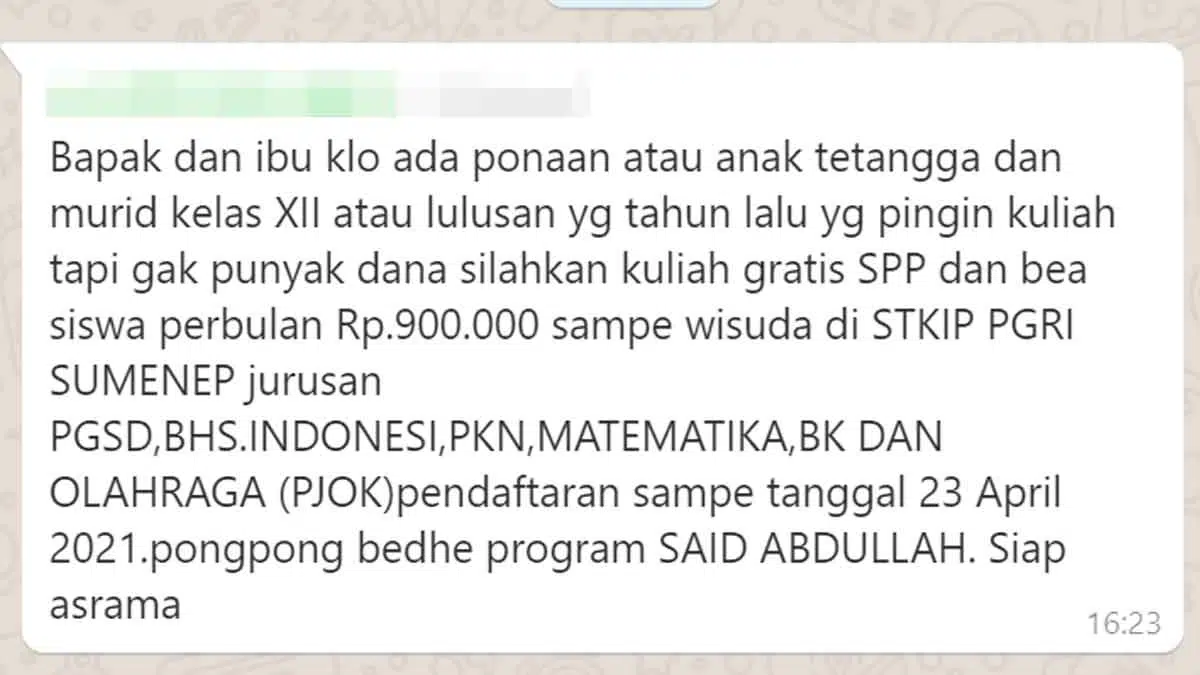 Via WhatsApp, MH Said Abdullah Kembali Jadi Korban Kebrutalan Hoaks