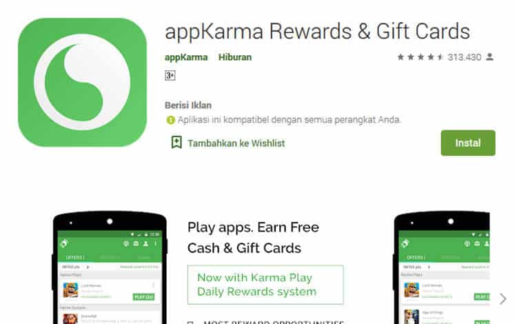 AppKarma Rewards & Gift Cards Aplikasi Penghasil Uang