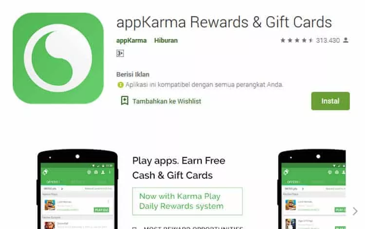 Ini 40 Aplikasi Penghasil Uang Terbaru Aman Terbukti Membayar 2023 - Portalmadura.com AppKarma Rewards & Gift Cards Aplikasi Penghasil Uang