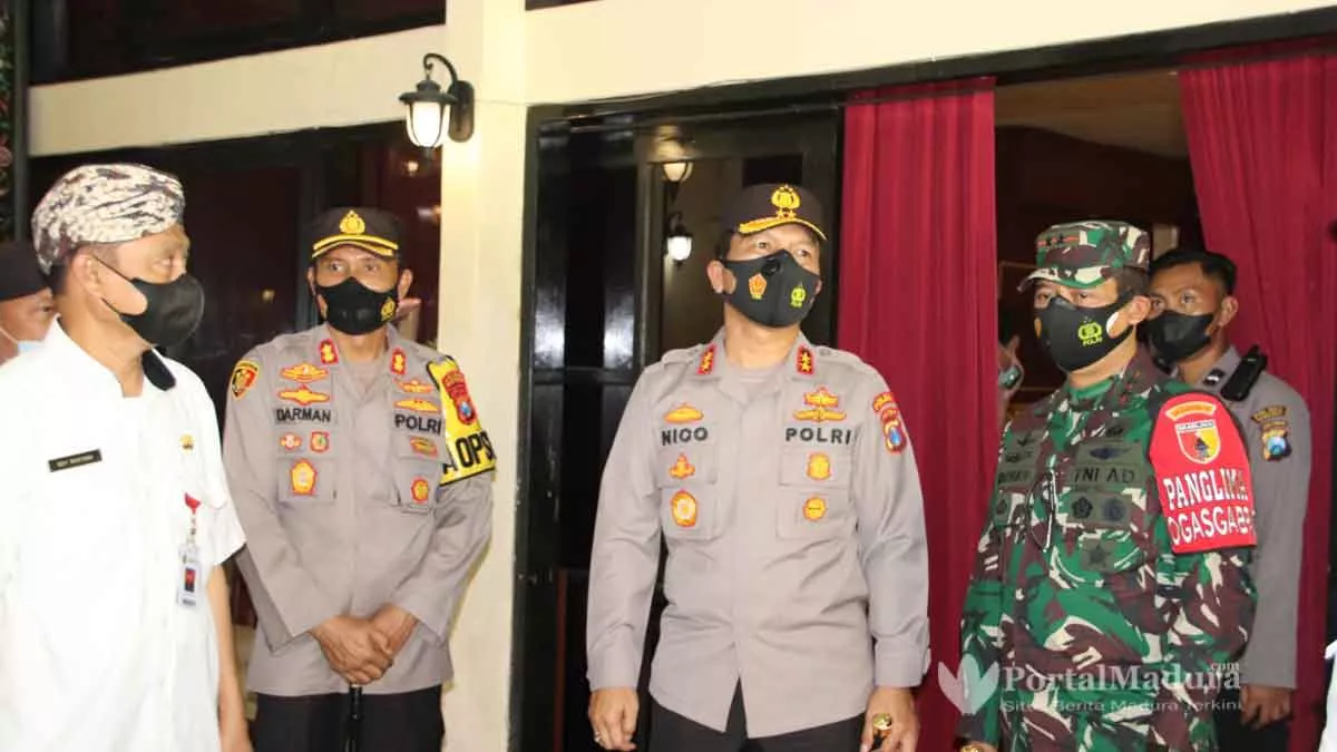 Cek Kesiapan Vaksinasi dan Pelaksanan Prokes, Kapolda Jatim & Pangdam V Brawijaya Turba Sumenep