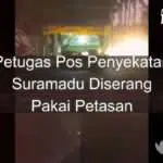 Video Detik-detik Petugas Pos Penyekatan Suramadu Diserang Pakai Petasan
