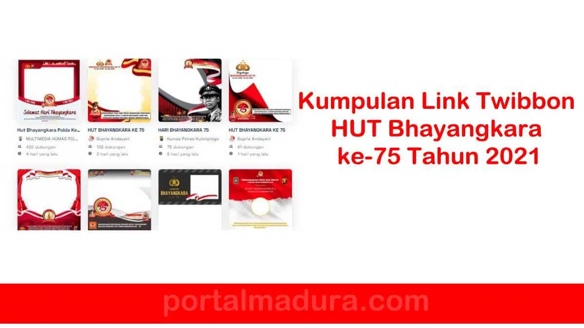 Kumpulan Link Twibbon HUT Bhayangkara ke-75 Tahun 2021
