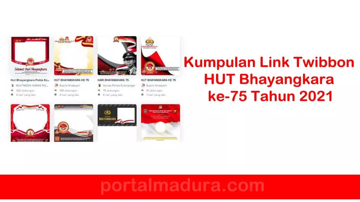 Kumpulan Link Twibbon HUT Bhayangkara ke-75 Tahun 2021