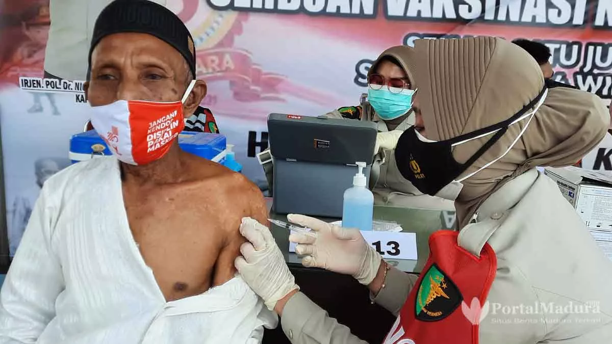 Vaksinasi Gratis Polres Sumenep Jangkau 6.153 Warga