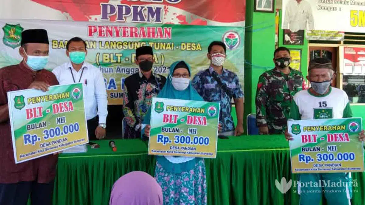 Desa Pandian Cairkan BLT DD dan Sukseskan Vaksinasi hingga PPKM Darurat Covid-19