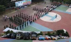 Hari Pertama PPKM Darurat, Petugas Gabungan 'Show of Force' di Sumenep