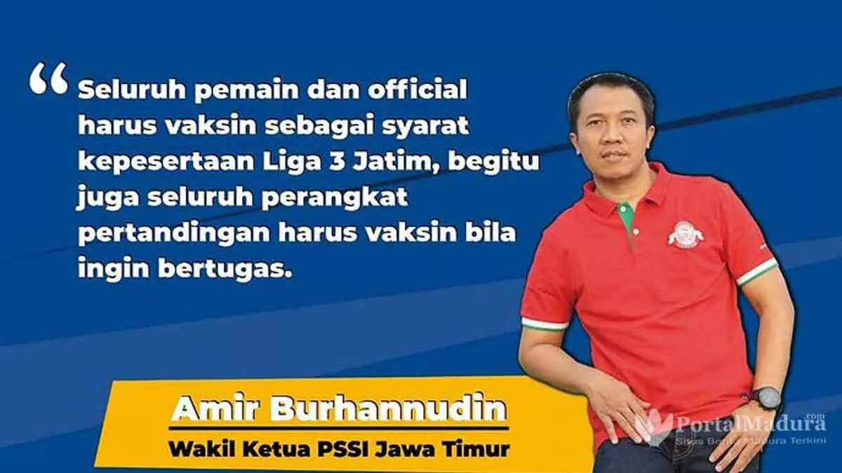 Pemain dan Official Wajib Vaksin Jadi Syarat Kepesertaan Liga 3 Jatim 2021